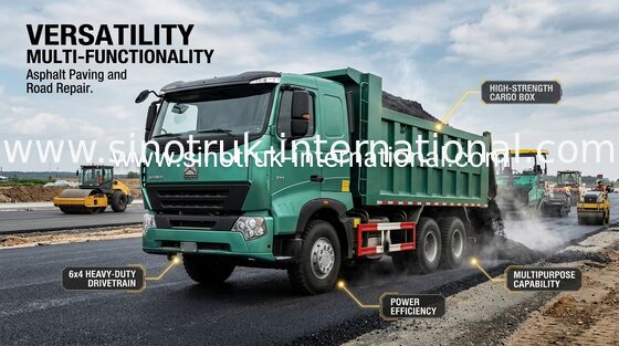 Sinotruk HOWO A7 덤프 트럭/건축 RHD 6X4 큰 덤프 트럭