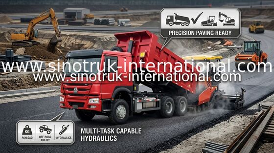 LHD 6X4 SINOTRUK HOWO 팁 주는 사람 덤프 트럭 유로 2 336HP 엔진 HYVA 정면에게 들기