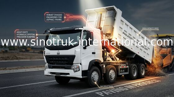 Sinotruk Howo 덤프 트럭 A7 371 HP 12 바퀴 LHD 60 톤 20 - 30 CBM ZZ3317N3867N1