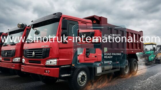 HOWO 덤프 트럭 10는 371HP LHD 10 - 광산업을 위한 25 CBM 30 -를 40tons 선회합니다