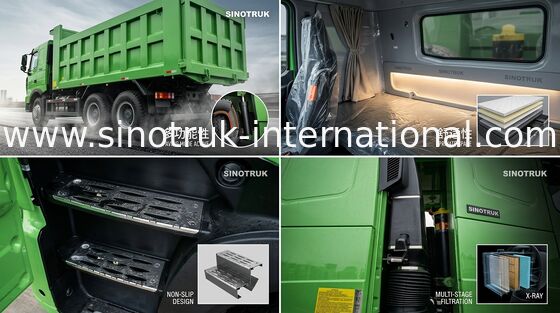 SINOTRUK HOWO 덤프 트럭 A7 RHD 정면 드는 유압 장치 30 - 40 톤 6X4