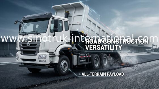 ZZ3255N3646B1 336HP LHD 10는 Sinotruk Howo 덤프 트럭 유로 2 기준을 선회합니다