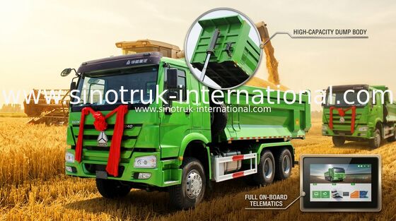 건설물자 팁 주는 사람 덤프 트럭 266 HP - 420 HP 상업적인 덤프 트럭