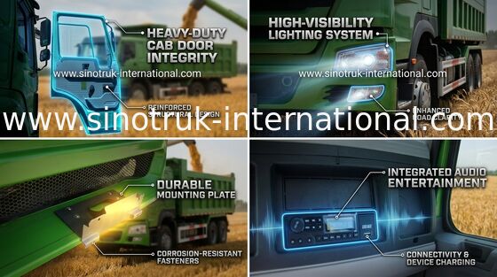 도시 행정 Sinotruk Howo 덤프 트럭 LHD 6X4 구동 장치형 백색/빨강