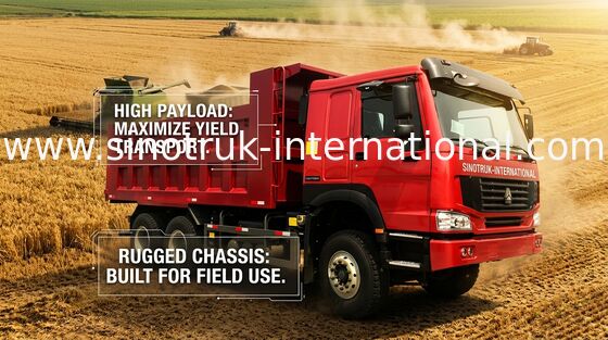Sinotruk Howo 팁 주는 사람 덤프 트럭 6X4 RHD 371HP 25 톤 10-25CBM ZZ3257N3647A
