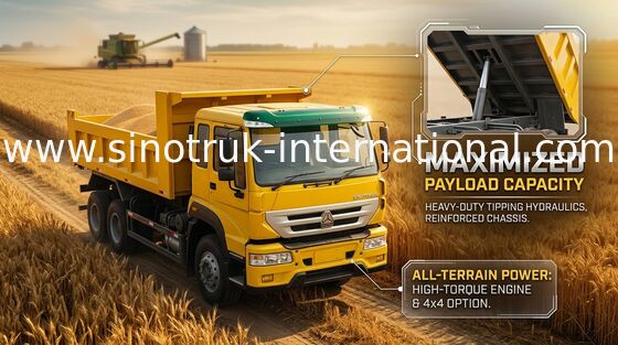 Commerical 팁 주는 사람 덤프 트럭 290HP 4X2 LHD 16tons 9-13CBM ZZ3161M4011C1
