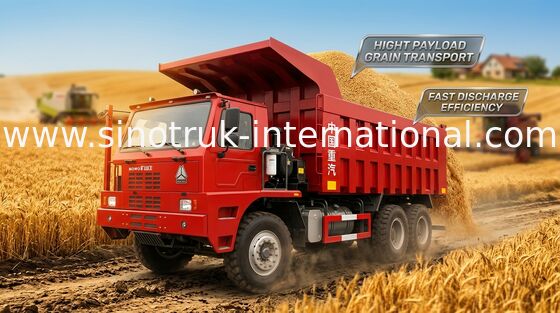 SINOTRUK HOWO70 광업 덤프 트럭 LHD 10Wheels 371HP ZZ5707S3840AJ 70 톤