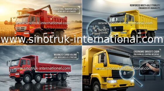 tipper SINOTRUK 황금 황태자 덤프 트럭 6X4 336HP LHD 25-30tons ZZ3251N3641W