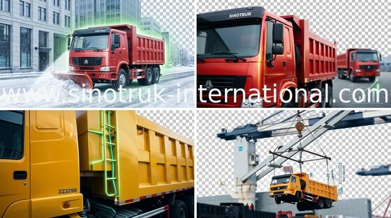 팁 주는 사람 덤프 트럭 SINOTRUK HOWO 6X4 LHD 371HP 25-40tons 10-25CBM ZZ3257N3847A