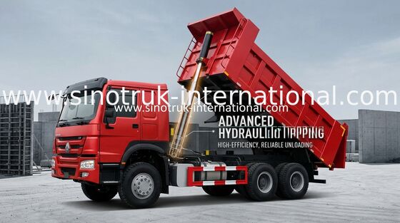 팁 주는 사람 덤프 트럭 SINOTRUK HOWO 짐 25-40tons 371HP 6X4 10는 10-25CBM를 선회합니다