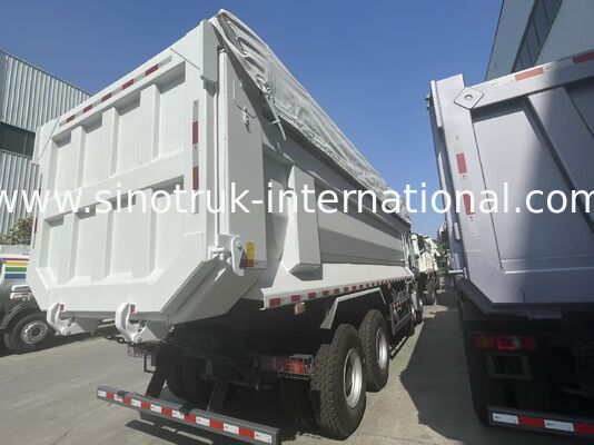 HOWO-NX 덤프 트럭 380HP 웨이차이 엔진, 전기 타르파울린 및 중량 망간제철 화물 상자