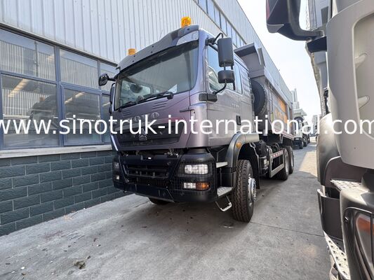 시노트룩 HOWO TX 모델 371HP LHD 틱퍼 덤프 트럭 6X4 U형 경고등과 함께 회색