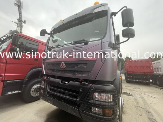 중량 HOWO TX 8X4 틱퍼 트럭 400HP 16T 후방 축이 9.5T 회색