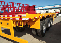 3개의 차축을 가진 편평한 침대 트레일러 트럭을 반 나르는 콘테이너 30-60 톤 13m