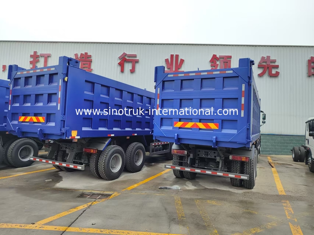 8X4 블루 티퍼 덤프 트럭 380hp 12 바퀴 하얀 H77L ZZ3317V3567B1 U 타입