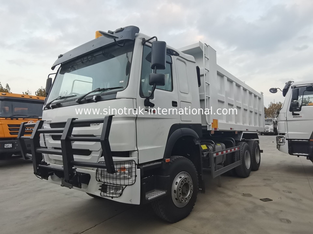 SINOTRUK HOWO 400HP 킵 덤프 트럭 건설용 A7 군사 벙퍼 경고 라이트