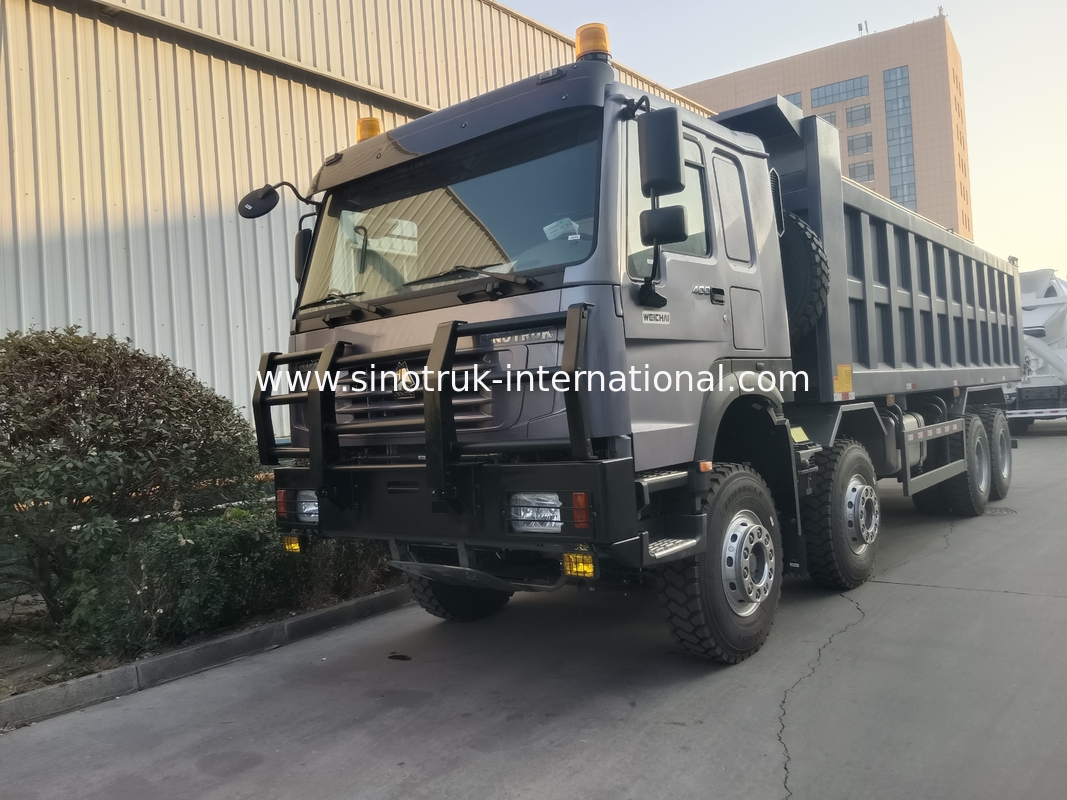 티퍼 트럭 시노트룩 호한 400hp 10 바퀴 Lhd 40톤 20-30cbm ZZ3317N356JB1 회색