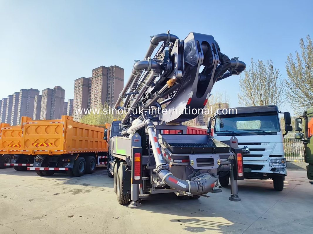 하이 라이즈 마스터 HOWO 380HP 스마트 펌프 트럭 52m 붐 6x4 트랙션