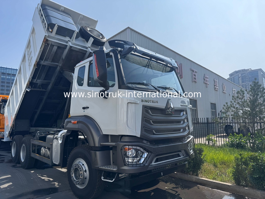 SINOTRUK HOHAN Howo 덤프 트럭 팁퍼 중부 하중 Weichai 엔진 6 × 4 LHD 직사각형 화물 상자 흰색 19-20CBM