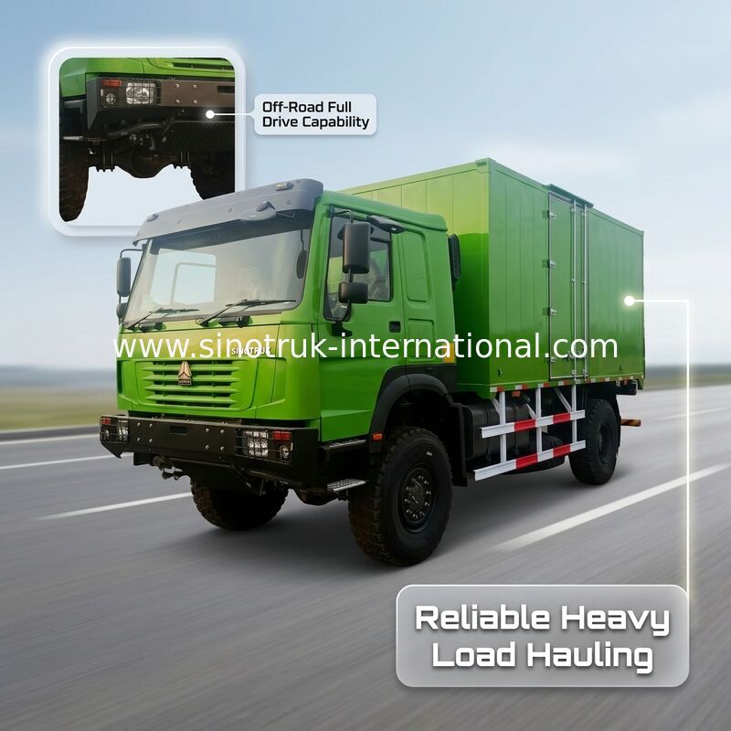 5000*2300*2300 mm 화물 탱크 및 16T 후방 차축을 갖춘 4X4 LHD 화물 트럭 (대형 화물 운송용)