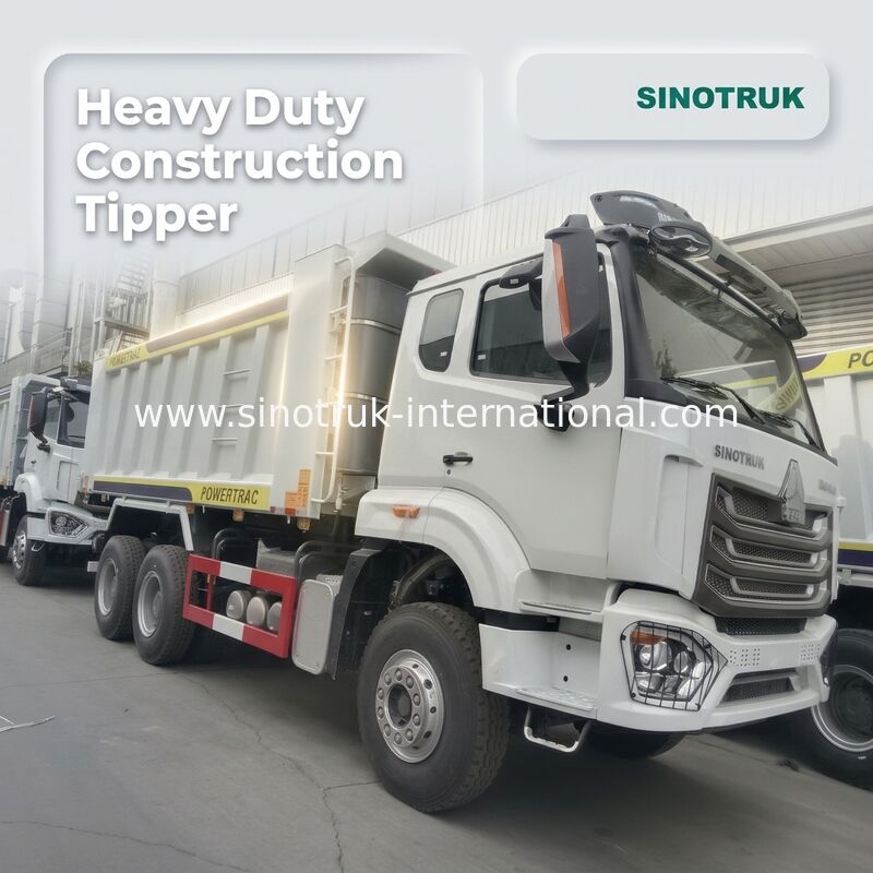 30-40 톤 RHD 10 바퀴 팅퍼 덤프 트럭 SINOTRUK Haohan 건설용 흰색
