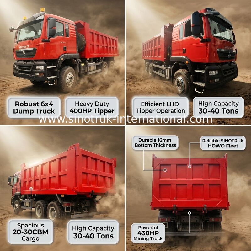 HOWO ZZ3257V384GB1 덤프 트럭 400HP 6x4 LHD