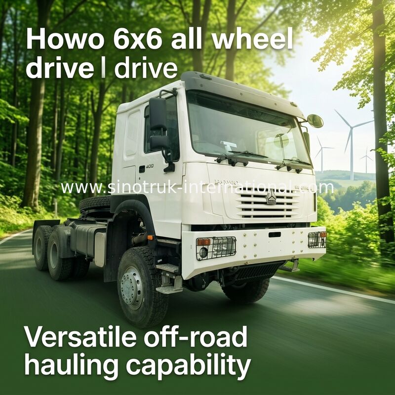 시노트룩 호보 트랙터 트럭 Rhd 사륜 구동 6 × 6 웨이차이 400HP 흰색