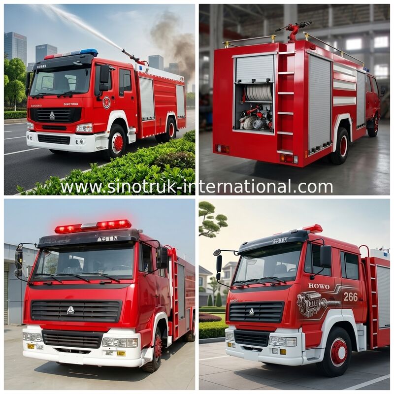 사격 통제 뿌리기를 위한 불 싸움 트럭 SINOTRUK HOWO 8-12CBM 266HP