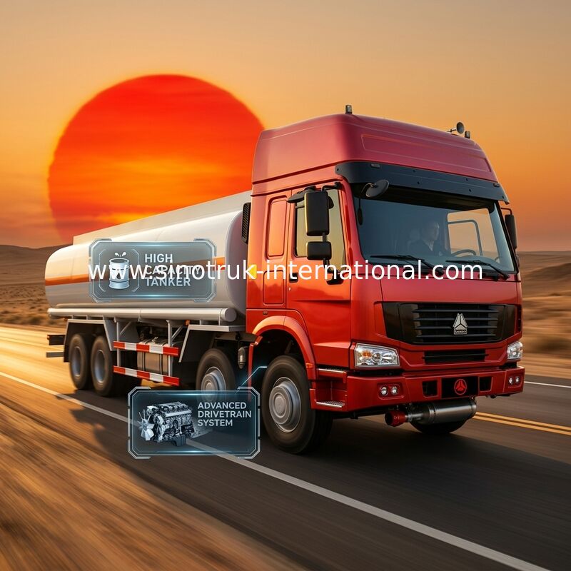 기름 수송 8X4 RHD Euro2 336HP를 위한 SINOTRUK HOWO 석유 탱크 트럭 30CBM