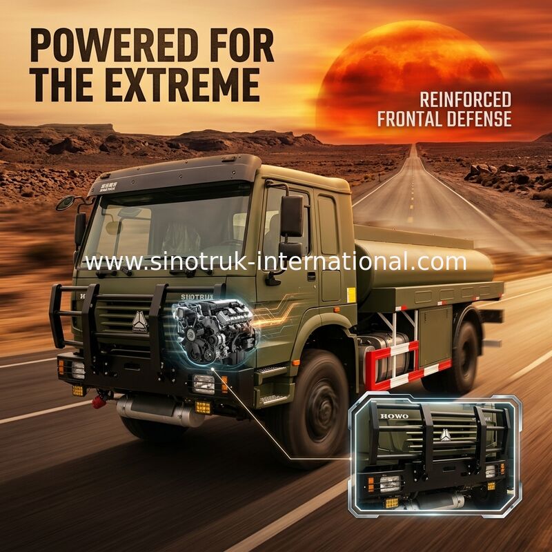 포좌는 연료 납품 266 HP - 420 HP 2 오두막을 위한 이동할 수 있는 석유 탱크 트럭을 운전합니다