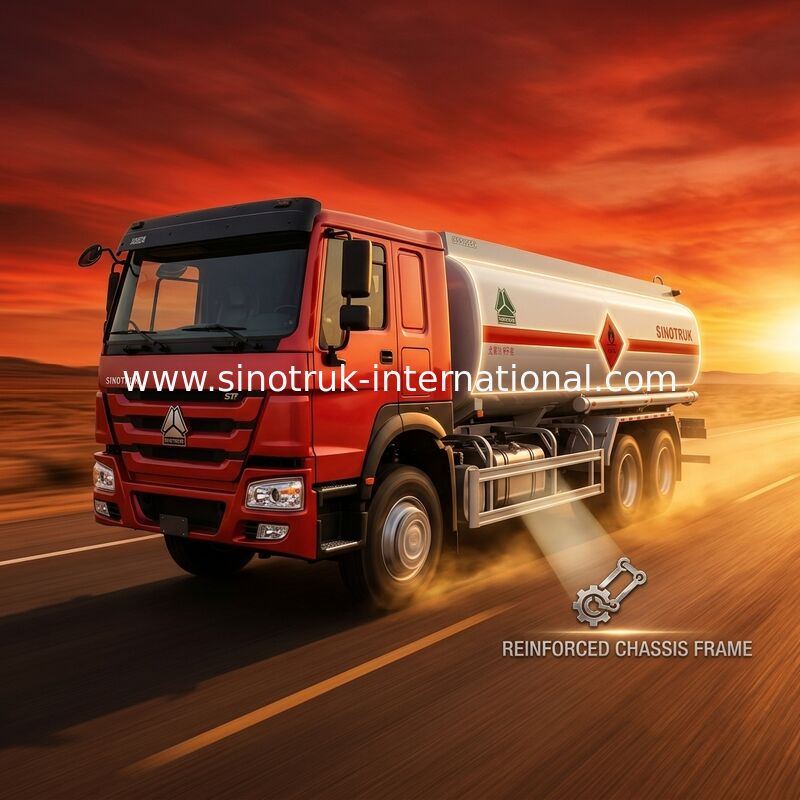 기름 수송 4X2 LHD Euro3 190HP를 위한 SINOTRUK 석유 탱크 트럭 8-12CBM