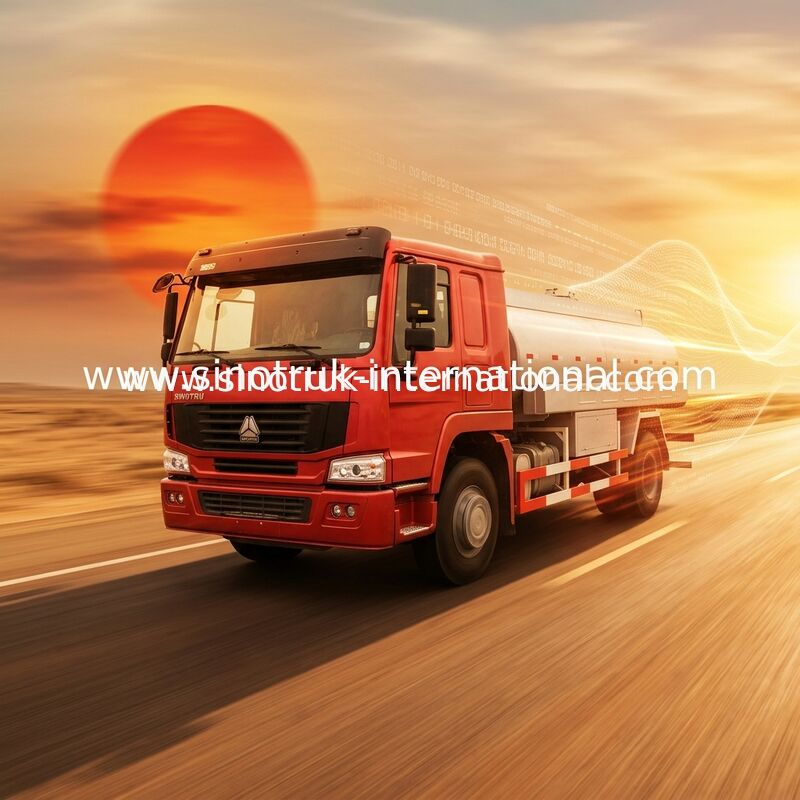 작은 휘발유 유조 트럭 5-6 CBM 4X2 LHD 유럽 140HP 연료 탱크 트레일러