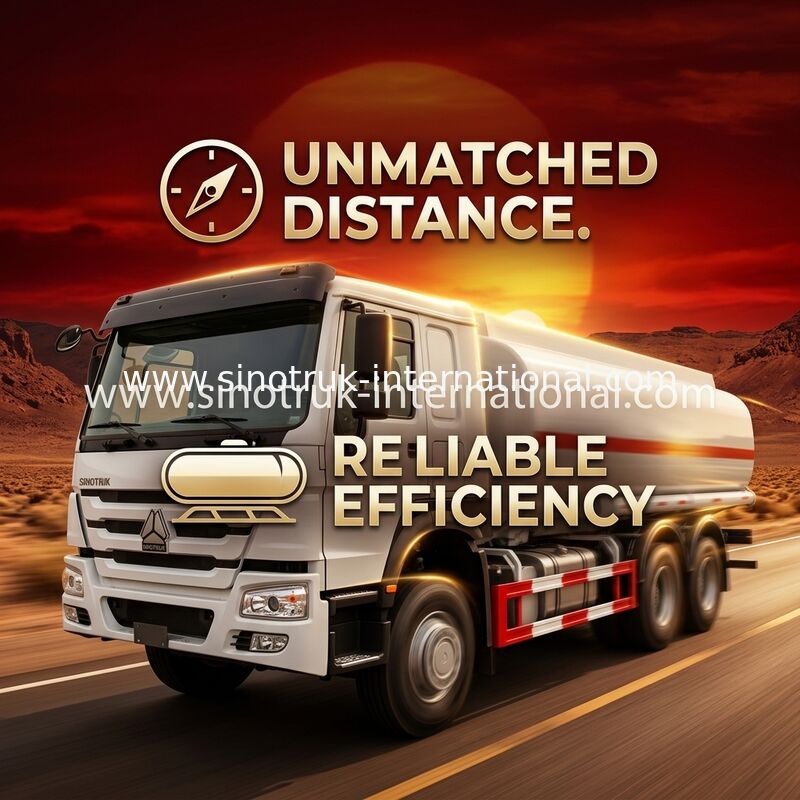 고능률 16-20CBM 석유 탱크 트럭 6X4 LHD Euro2 290HP 가스 유조 트럭