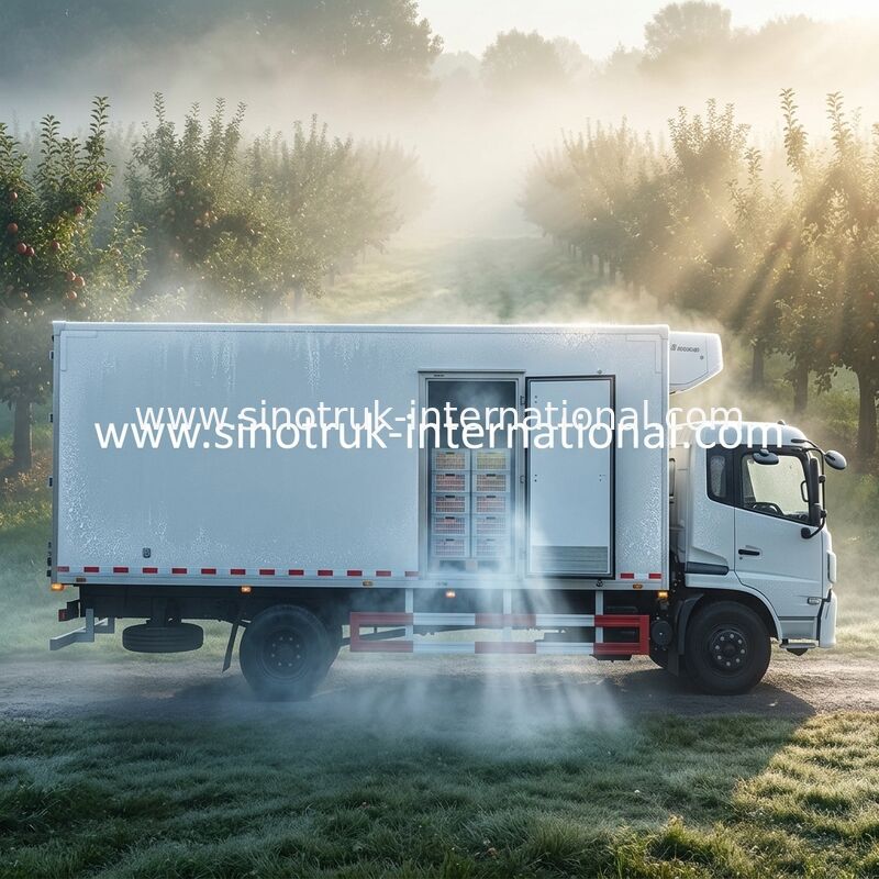 7개 T는 트럭과 밴 LHD 4X2 유로 2 Closed 밴 Truck With에 의하여 언 상자를 냉장했습니다