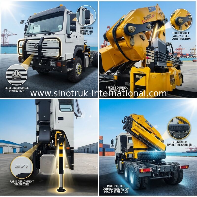 당신의 일용용 마차: HOWO 371HP 6x4와 XCMG 12T 크레인