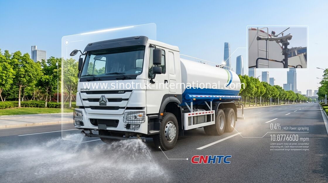 HOWO 6*4 드라이브 400HP 18m3 대형 엔지니어링 물 스프링커 트럭 (물 트럭 / 물 스프링커, 도로 먼지 억제 및 관개에 적합)