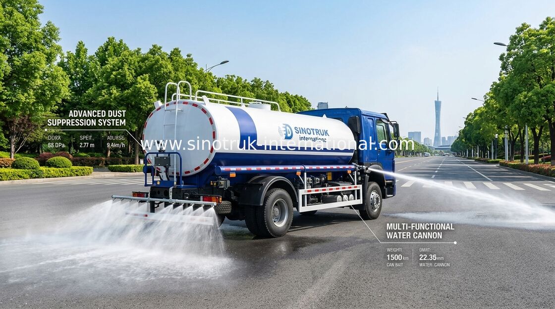 SINOTRUK HOWO 물 탱크 트럭 4x2 RHD 300HP 10CBM