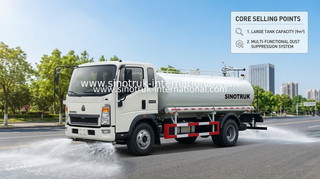 SINOTRUK 경수 탱크차 LHD 5-8CBM 용사 범위 넓입니다