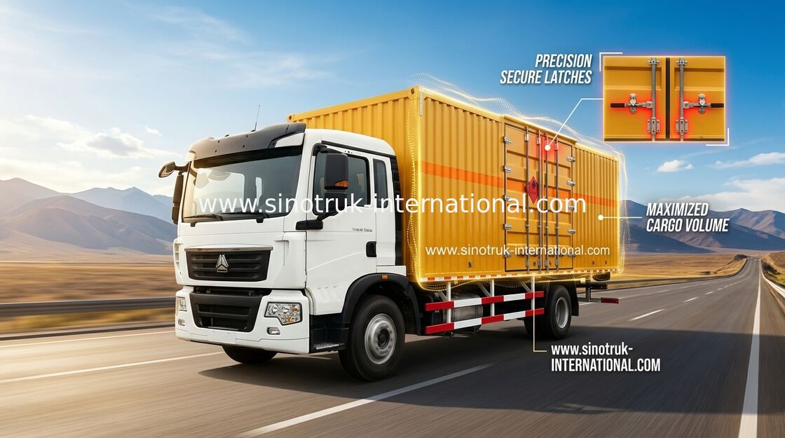 높은 보안 밴 Cargo Truck SINOTRUK HOWO 4X2 LHD 유로 2 화물 자동차 차량
