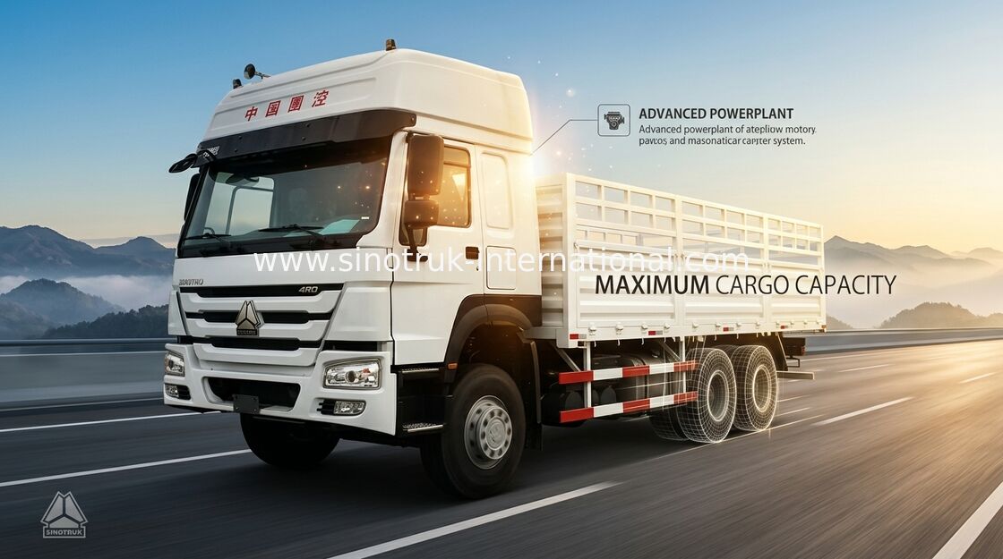 가벼운 상품 HOWO 경제 화물 차량 숙소 25 톤 10Wheels LHD 290 HP 2