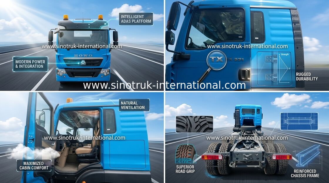 371HP SINOTRUK HOWO 6x4 트랙터 트럭 LHD 타입
