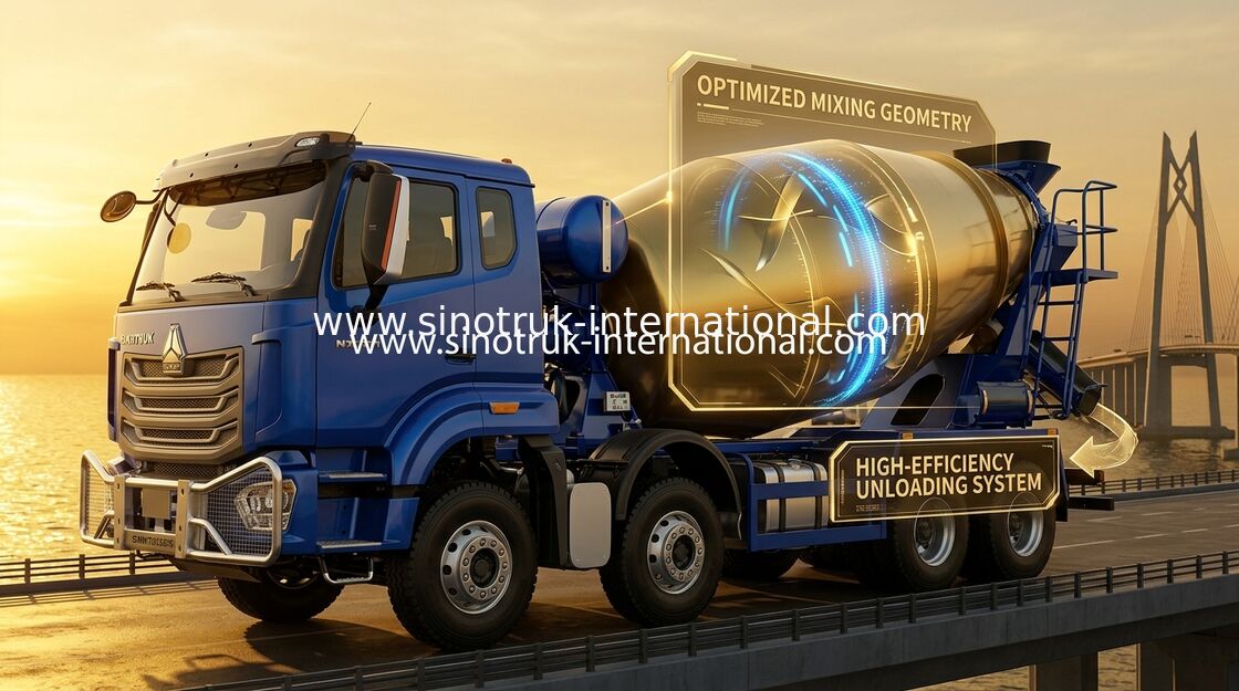 SINOTRUK HOWO NX 371HP 8*4 12륜 콘크리트 믹서 트럭, 콘크리트 믹서, 시멘트 믹서 트럭