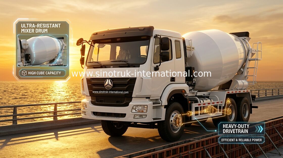 SINOTRUK HOHAN 구체 믹서 펌프 트럭 Euro2 290HP 6X4 ZZ5255GJBM3846B1
