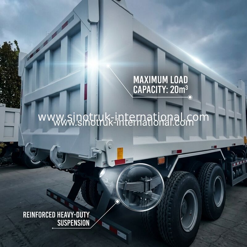 SINOTRUK HOWO 400HP 킵 덤프 트럭 건설용 A7 군사 벙퍼 경고 라이트
