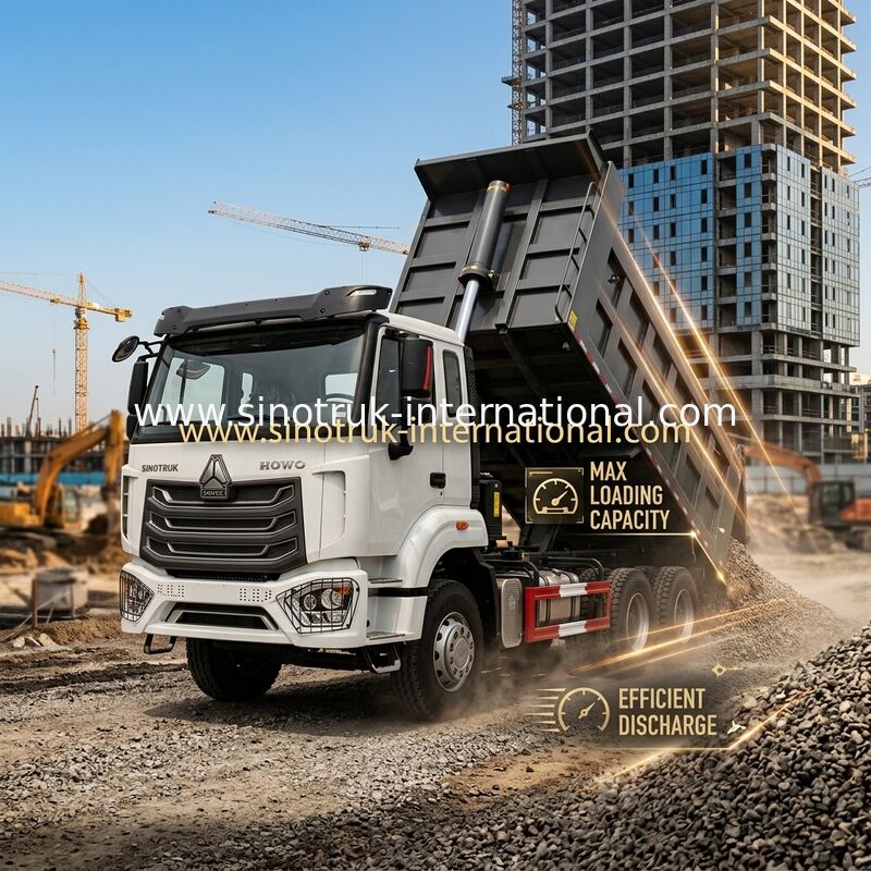 시노트룩 호한 호우 템퍼 덤프 트럭 차시 웨이차이 엔진 6 × 4 LHD ZZ3257V384JB1 모델