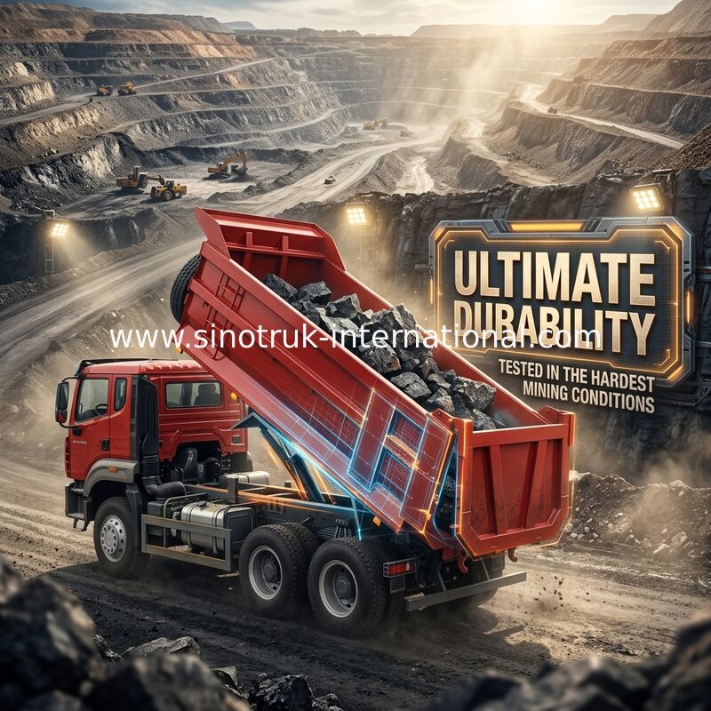시노트룩 HOWO N7 팅퍼 덤프 트럭 6 × 4 10 바퀴 380hp 수출용 U 타입 풀기 쉽습니다