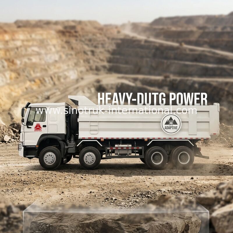 SINOTRUK HOWO 광산 템퍼 덤프 트럭 12바퀴 400hp 8 × 4 U 타입
