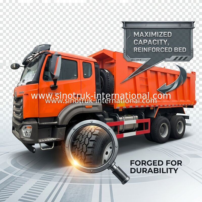 시노트룩 호한 템퍼 덤프 트럭 N7 6 × 4 10 바퀴 380hp Lhd 또는 Rhd