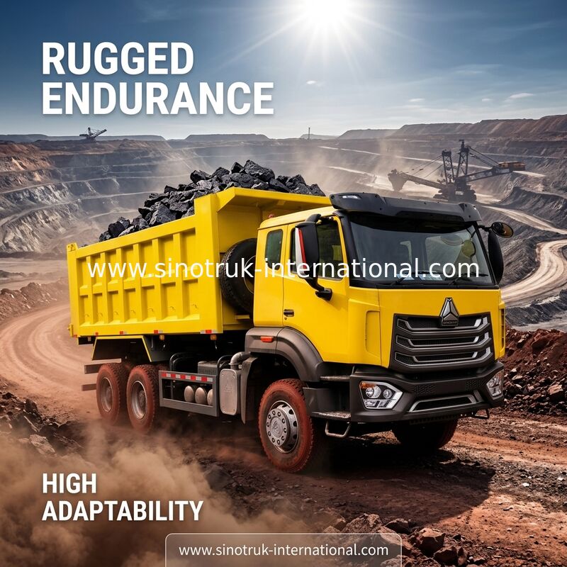 시노트룩 템퍼 덤프 트럭 NX 6 × 4 10 바퀴 웨이차이 380HP 큰 트레이