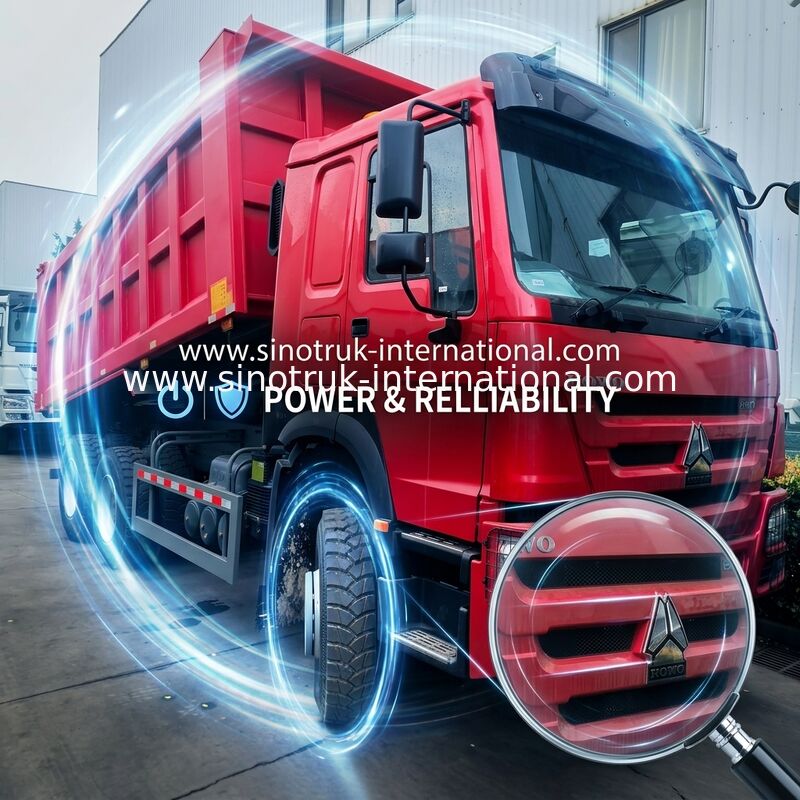 시노트룩 호보 틱퍼 덤프 트럭 380HP 6 × 4 하이바 수압 실린더 광산용